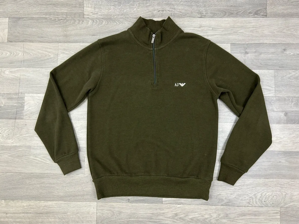 Armani Jeans Half Zip Jumper Mens Small - Image 1