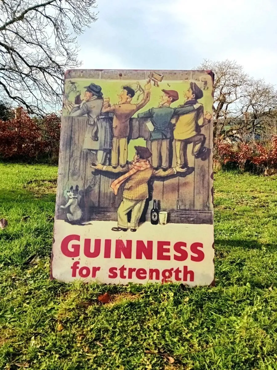 Large Guinness For Strength Tin Sign - Image 3