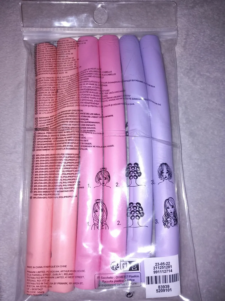 Pack of 6 bendy hair rollers - Image 2