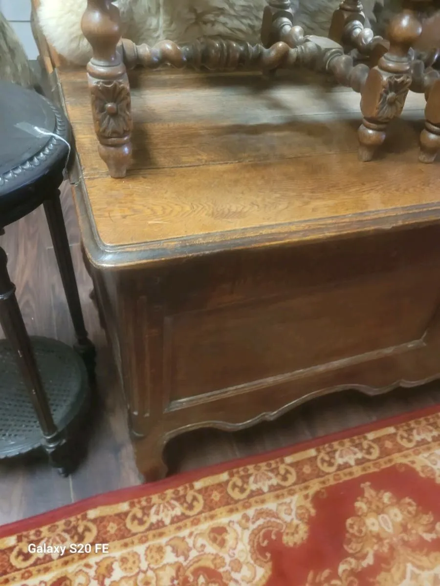 19th century Oak trunk 140/62/70 cm. - Image 2