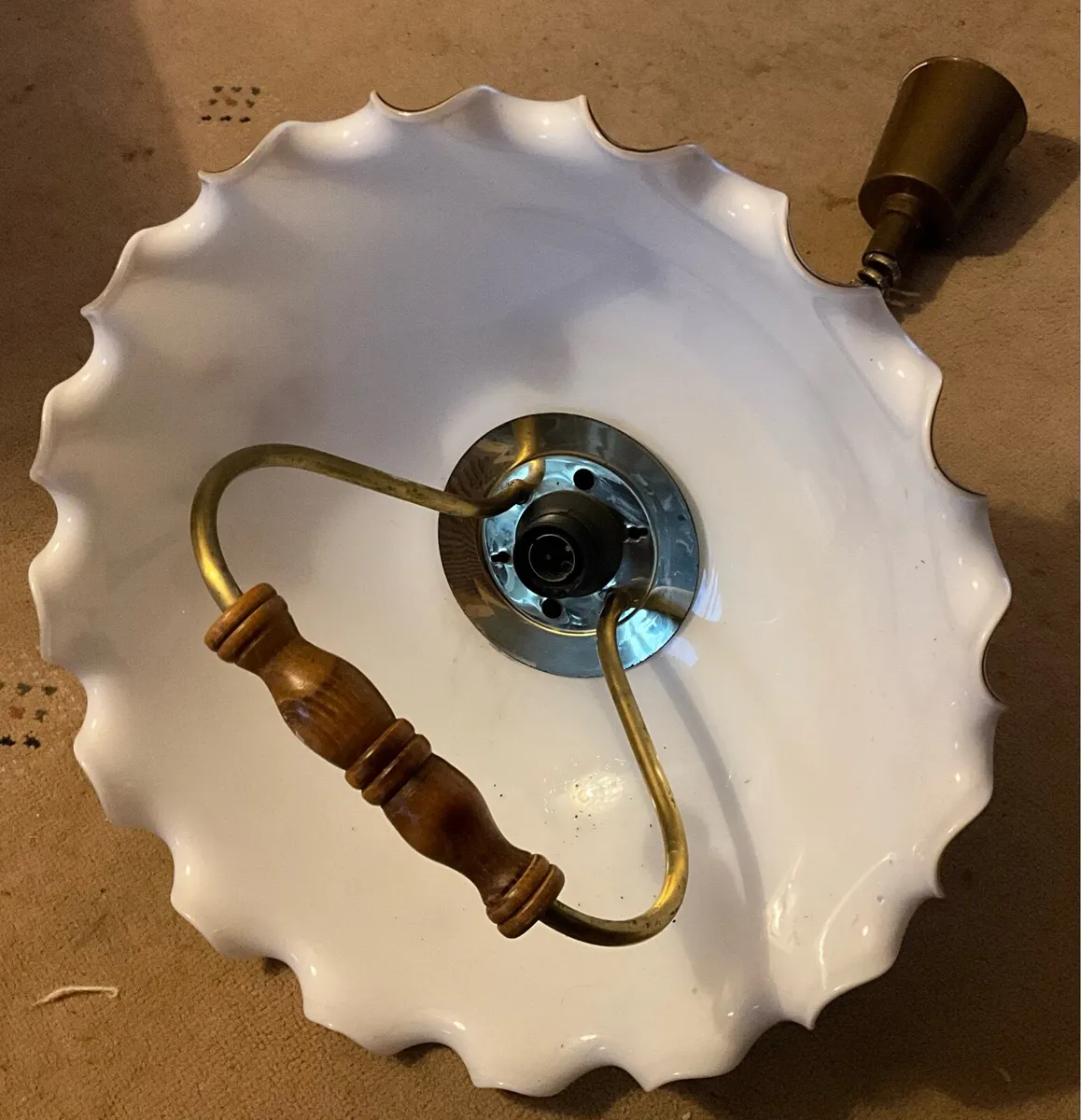 Vintage Floral Chandelier Adjustable Brass Pendant - Image 2