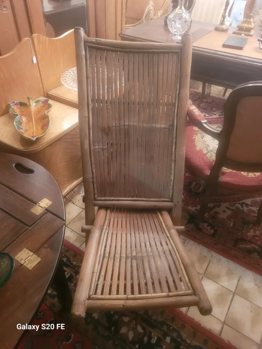 Asian bamboo chair. - Image 2