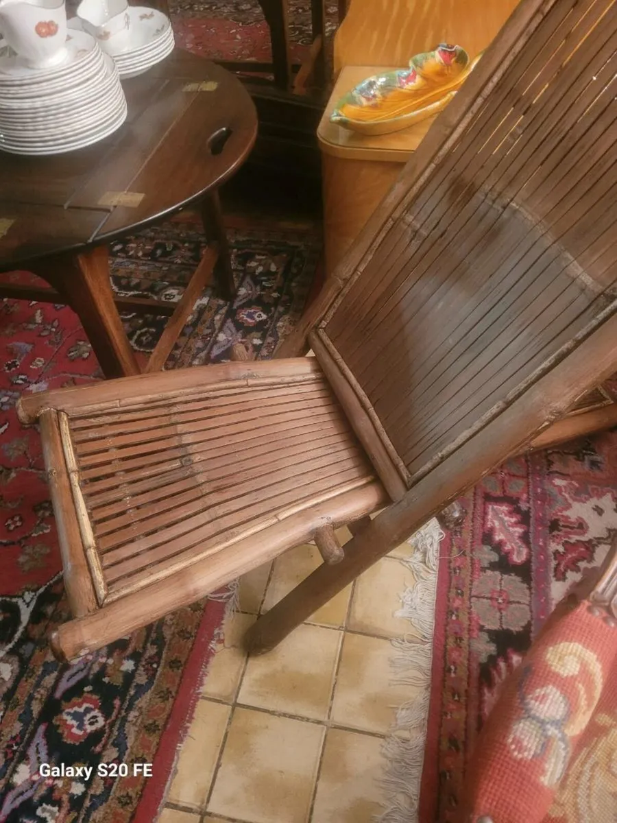 Asian bamboo chair. - Image 3