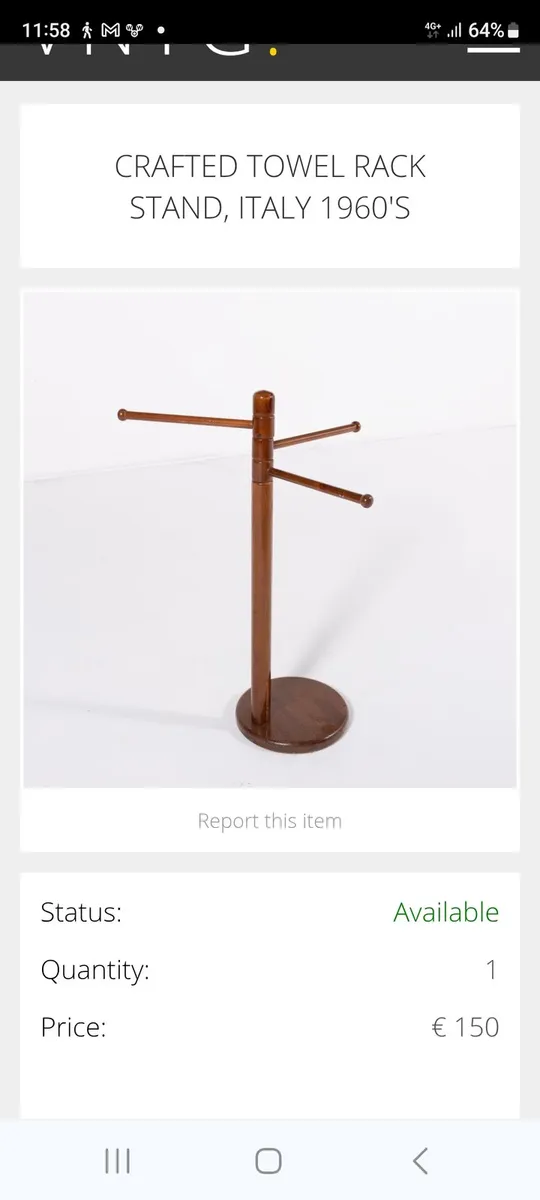 Towel rack. Italy. - Image 4