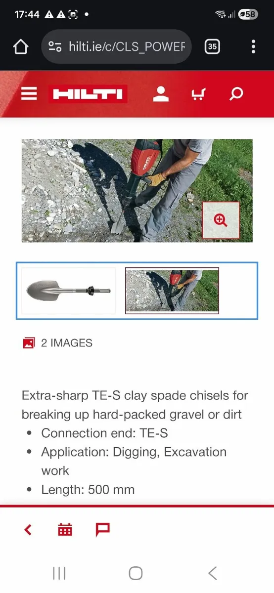Hilti chisel for TE1000 TE800 TE905 TE2000 TE1500 - Image 3