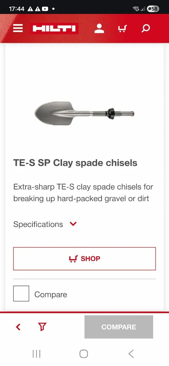 Hilti chisel for TE1000 TE800 TE905 TE2000 TE1500 - Image 2