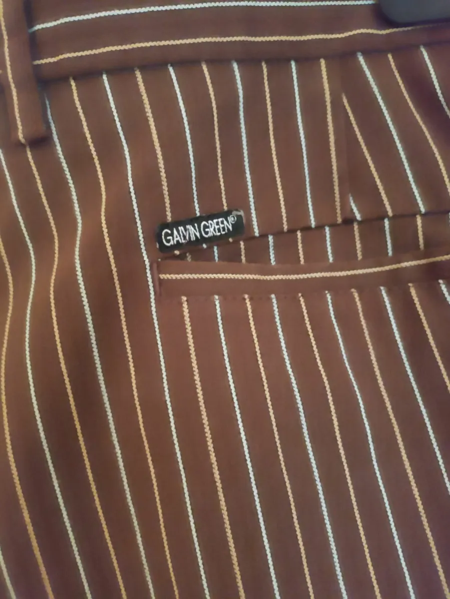 Galvin Green Pinstripe 36/31 - Image 1