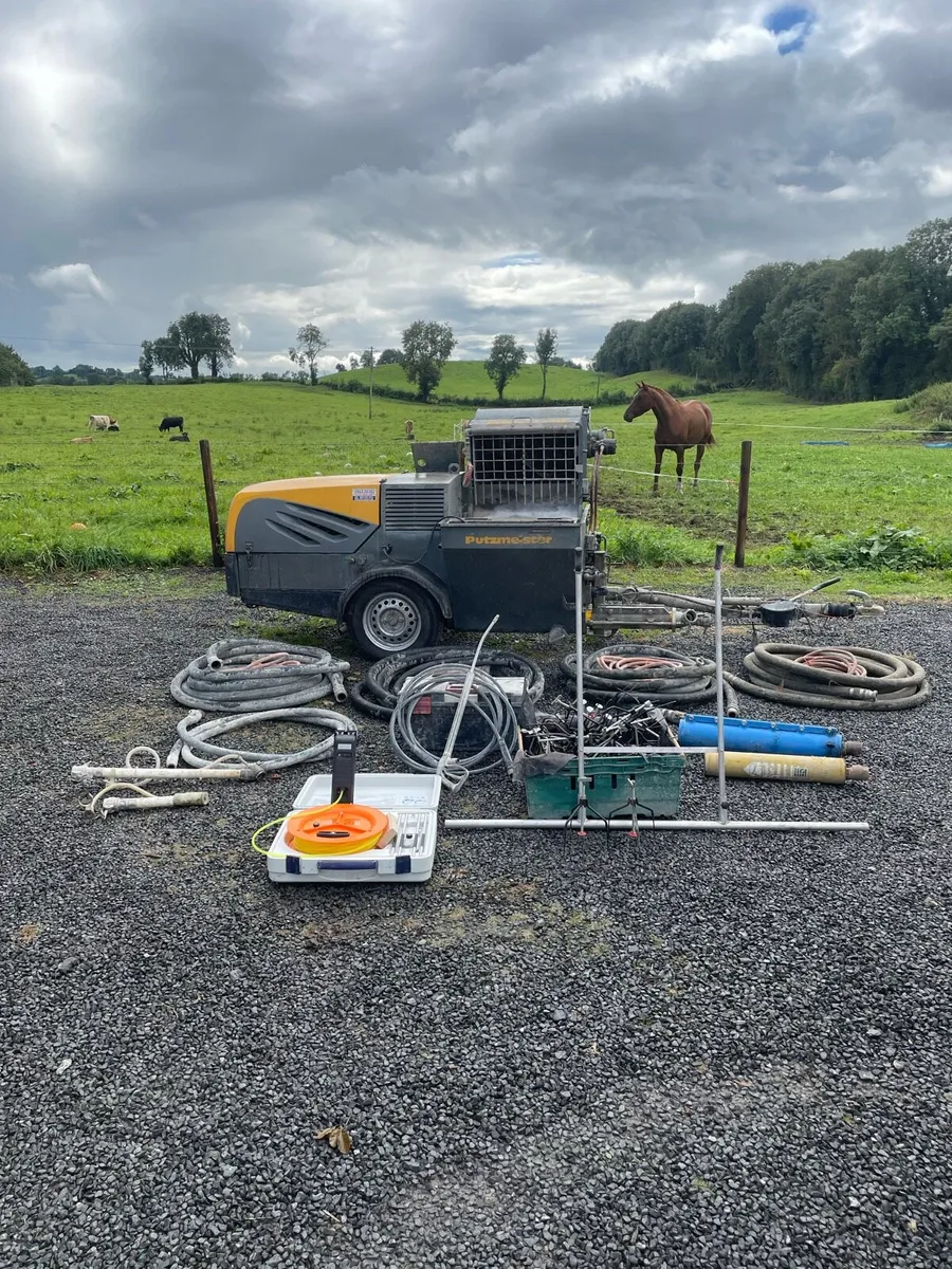 Putzmeister plastering and liquid screed set up - Image 1