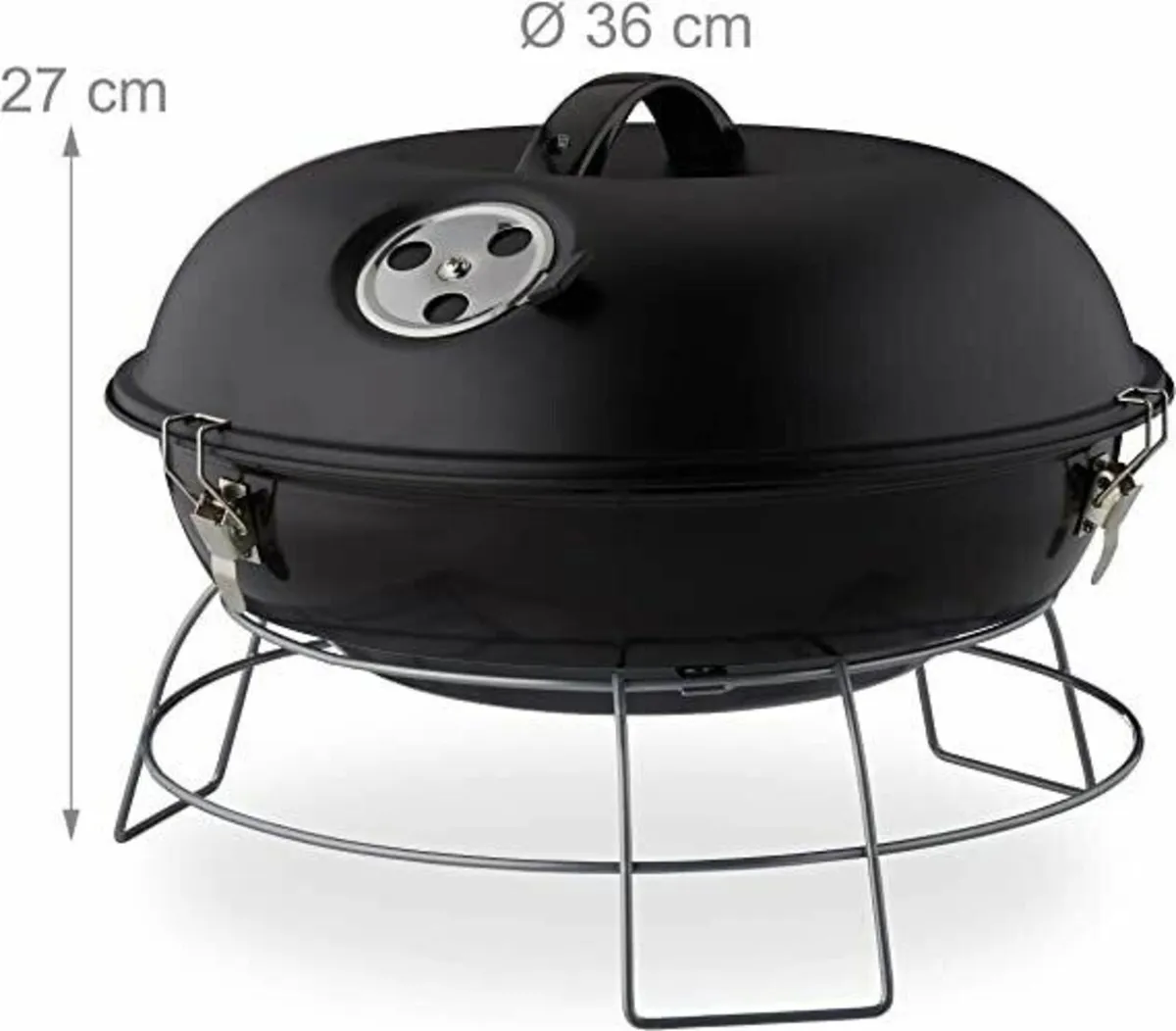 Kettle Barbecue Portable Grill with Lid - Image 1