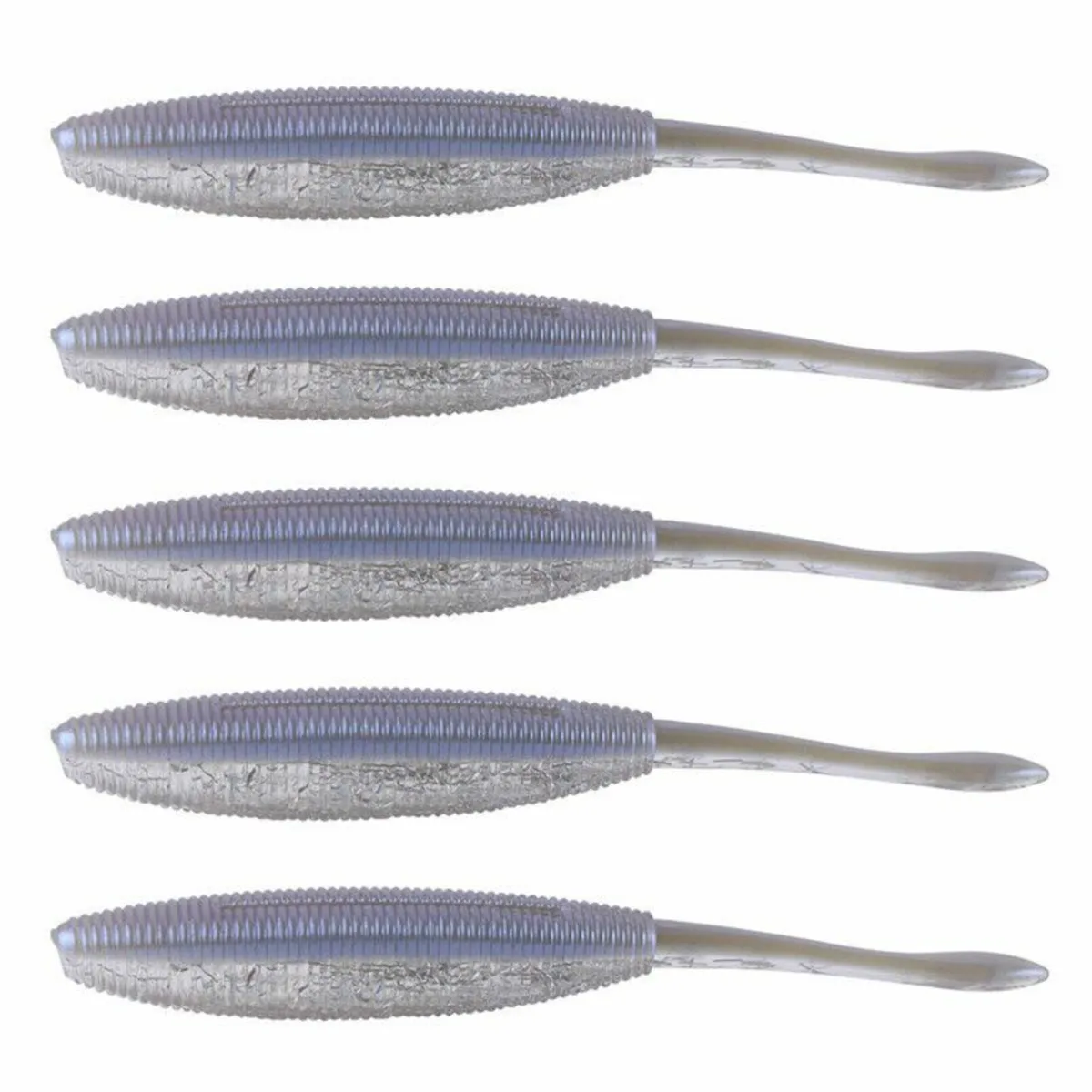 5pcs Soft Fishing Lures Worm Bait for Jig Head Fre