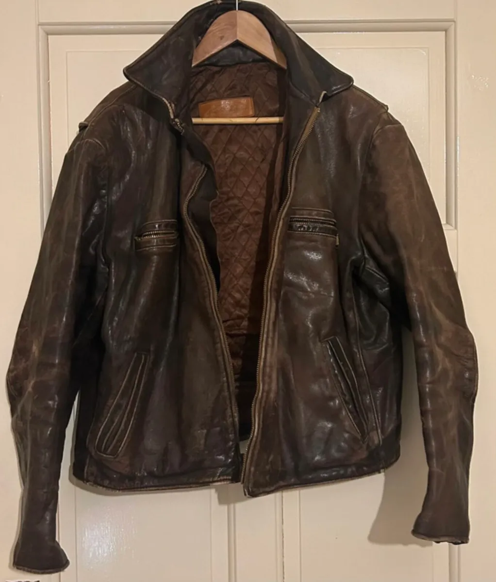 Men’s leather bomber jacket - Image 1
