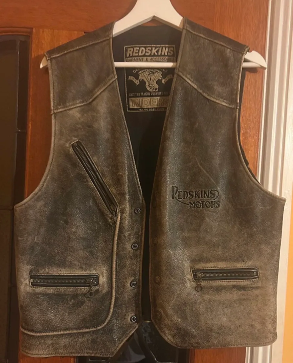 RedSkins Vintage Biker Gillet - Image 1