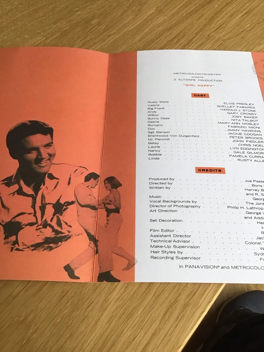 Elvis Memorabilia- Girl Happy Program - Image 2