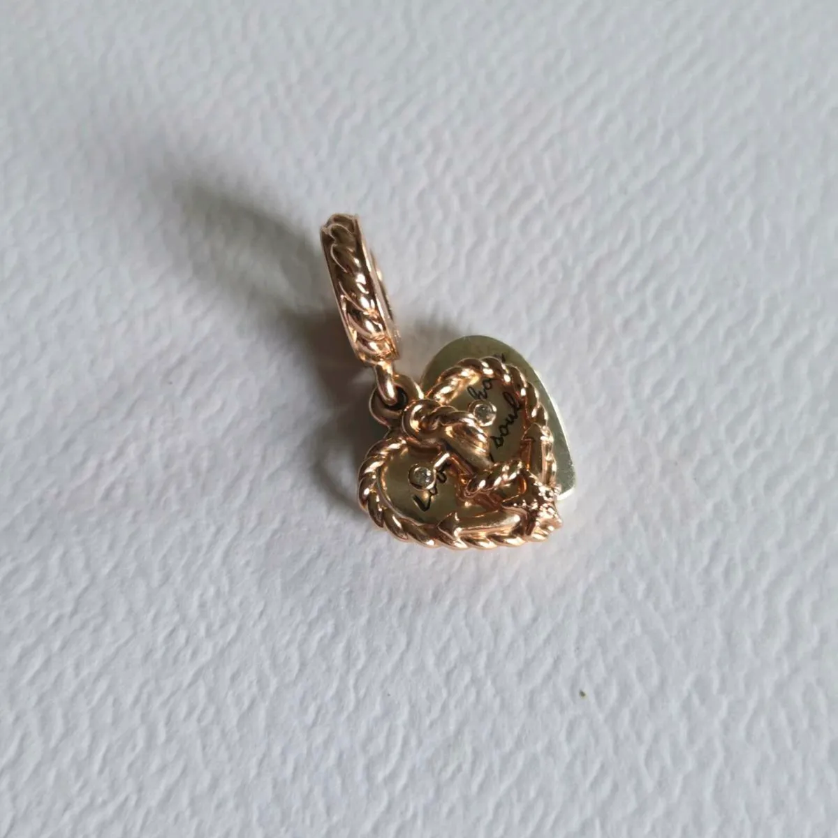 Pandora charm hearts rose gold - Image 1