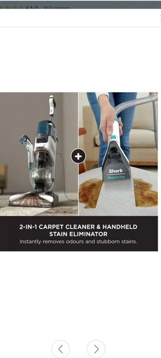 Shark Carpet Xpert Deep Carpet Cleaner with Built-In Stainstriker EX200UK - Image 3