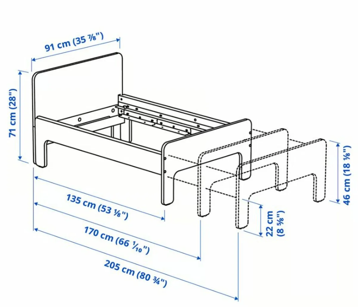 Extendabe Childs Single Bed - Image 2
