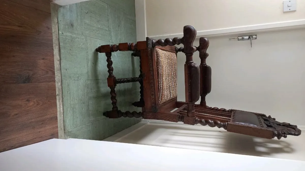 Antique throne chair - Image 3