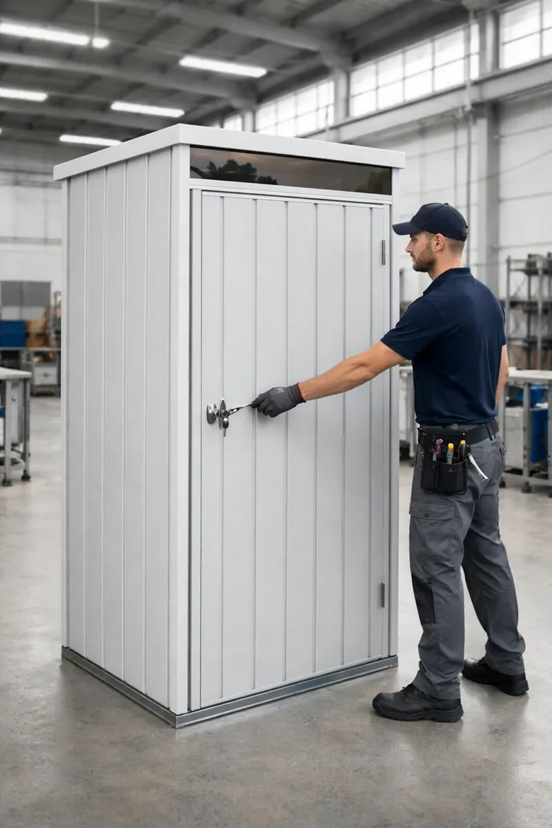 Palladium 3×2 Outdoor Steel Storage Cabinet / Shed - Image 1