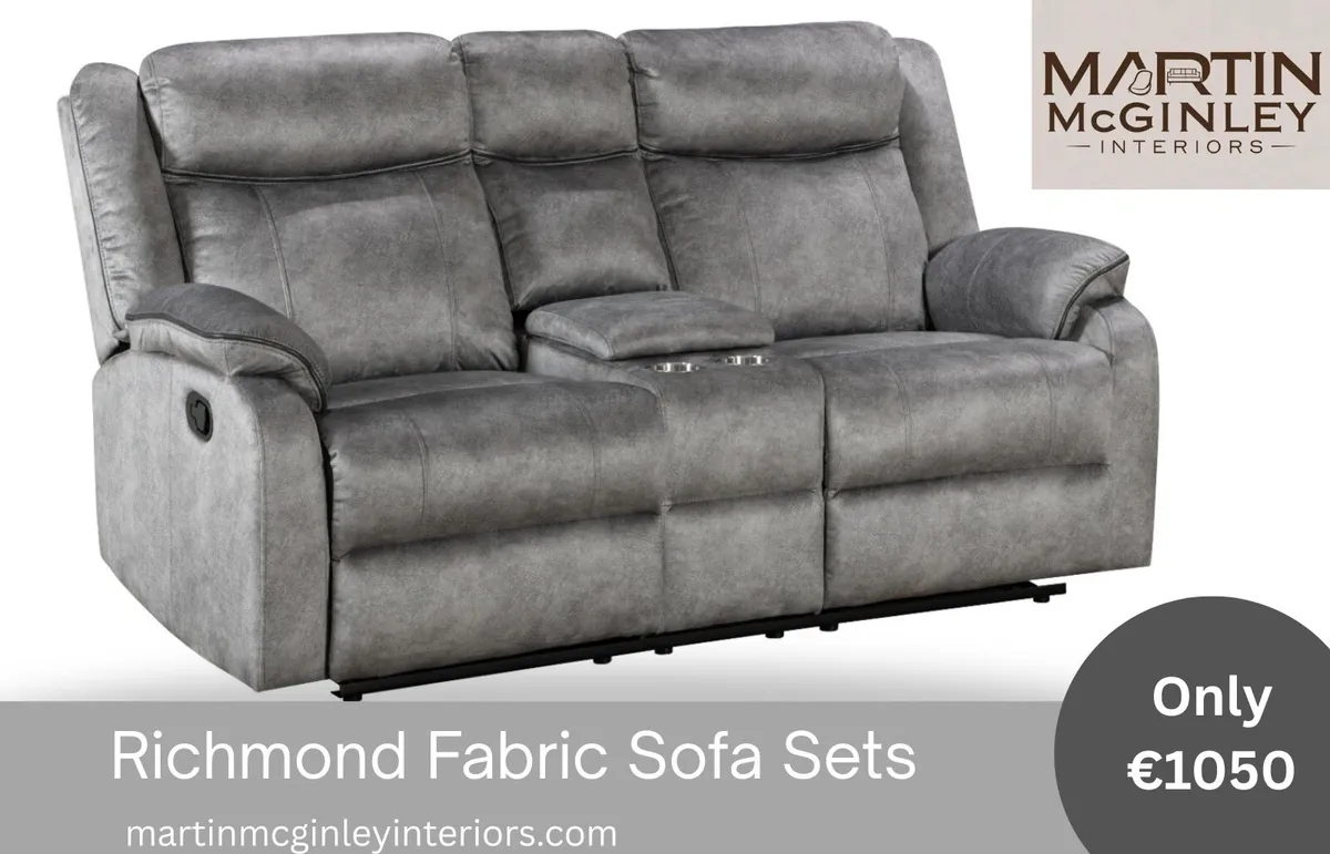 New Richmond Grey Fabric Sofa Sets - Image 2