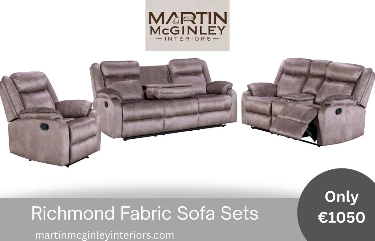 New Richmond Brown 3+2 Sofa Sets - Image 1