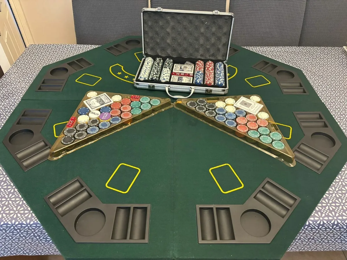 Complete 8 person poker set - Image 1