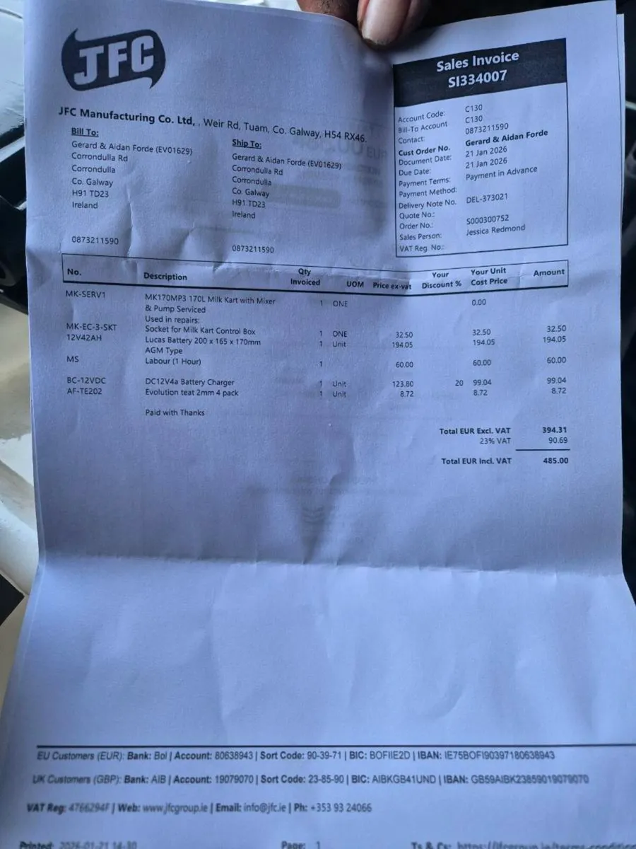 jfc milk cart for sale - Image 4