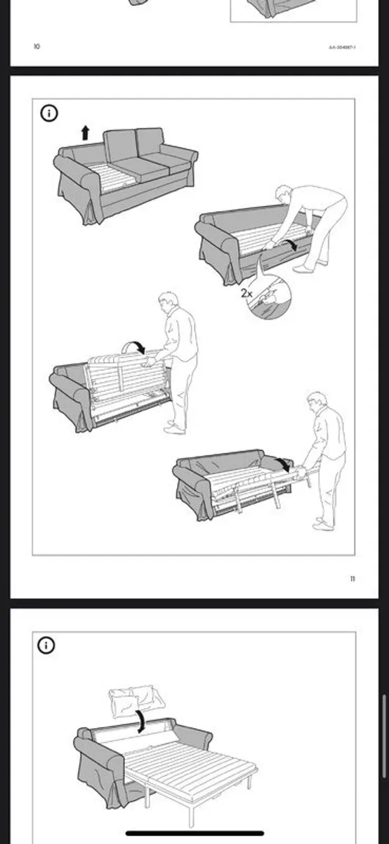 Sofa bed IKEA Ektorp Pixbo sofa bed, double bed size. - Image 4