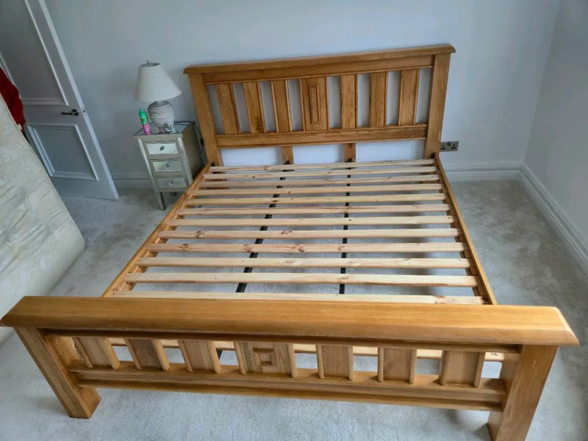 6ft Super King Solid Teak bed - Image 1