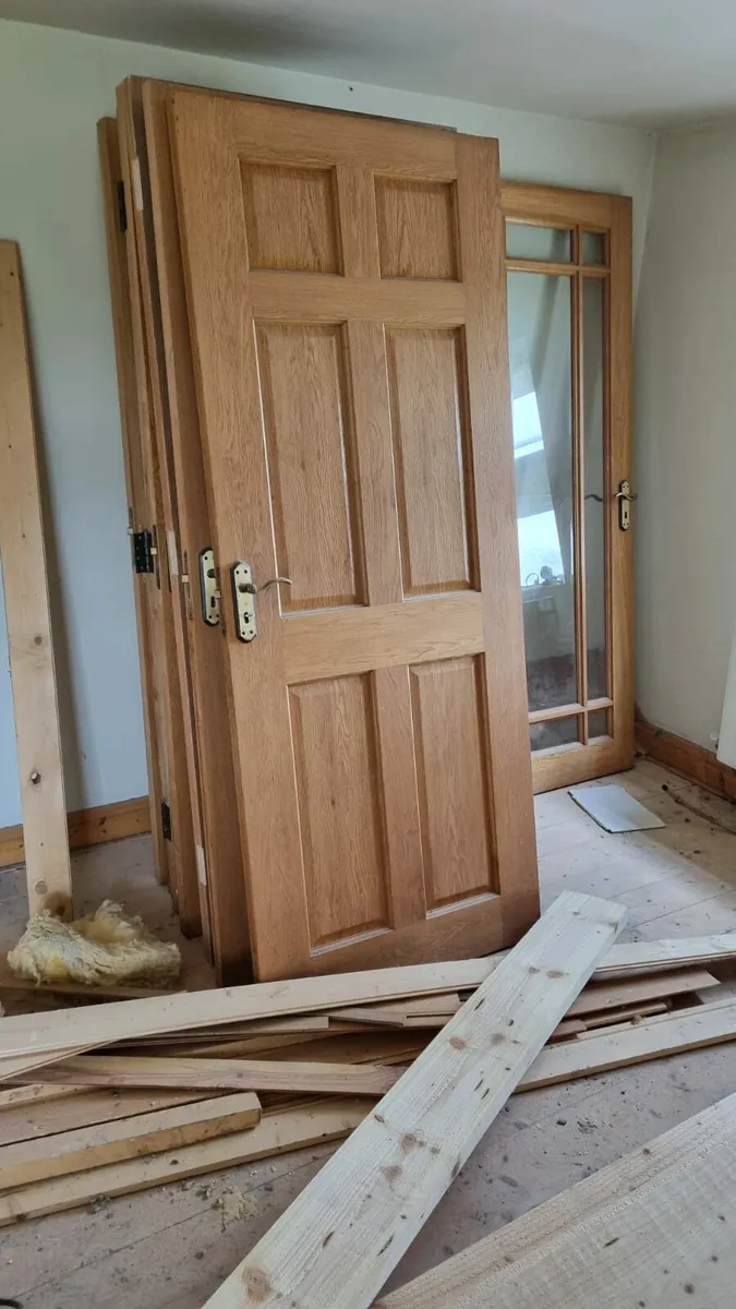 Pre finished engineered raised panel white oak doo - Image 1