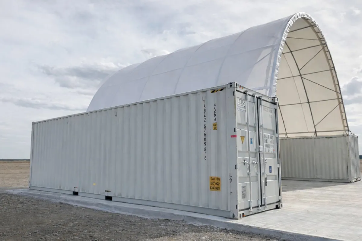 40ft x 40ft Heavy Duty Container Shelter - Image 3