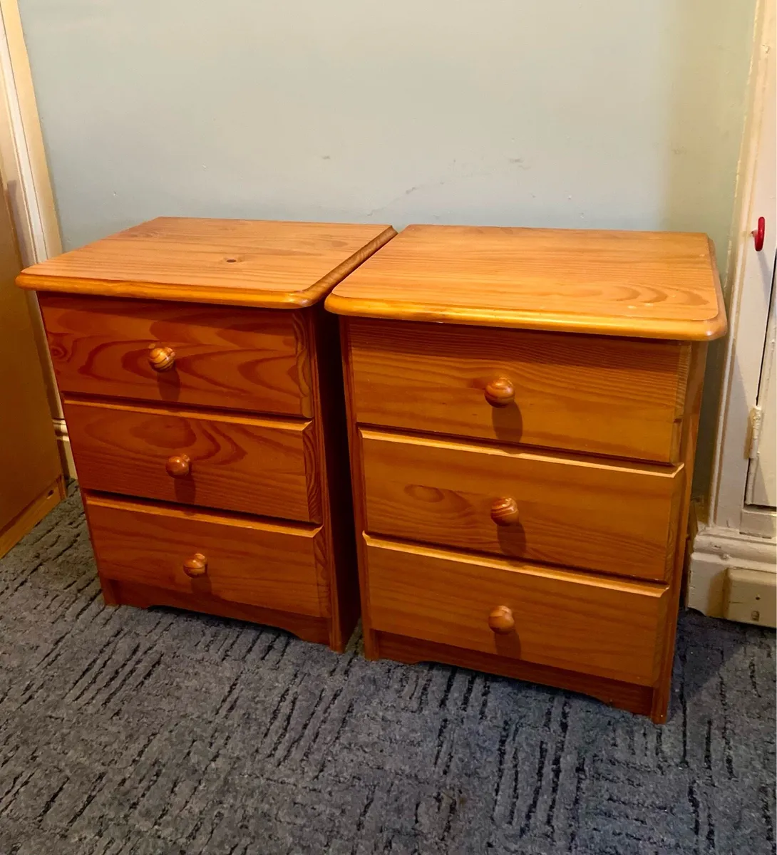 Solid pine bedside Lockers (Single or Pair) - Image 1