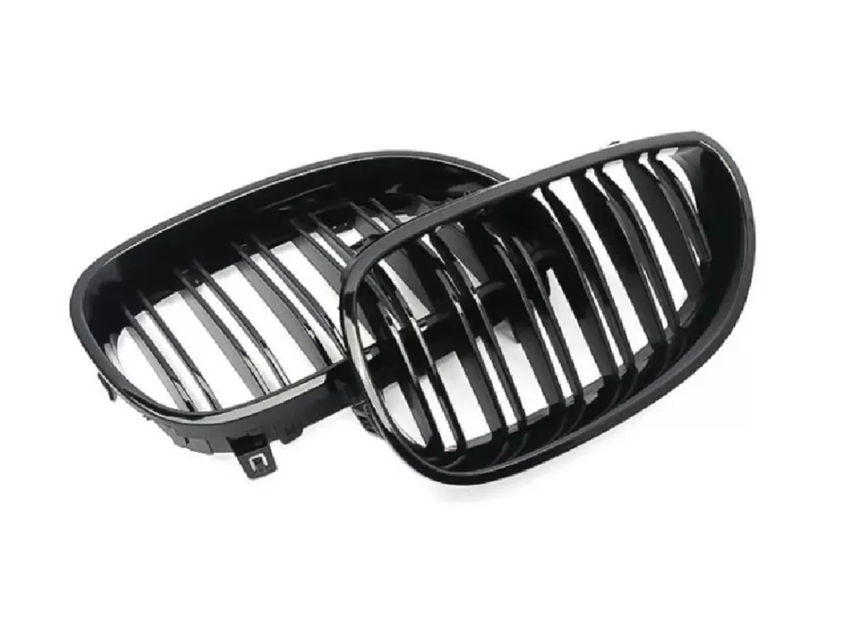 2 x Gloss Black Kidney Grills BMW 5 Series e60 e61 - Image 3