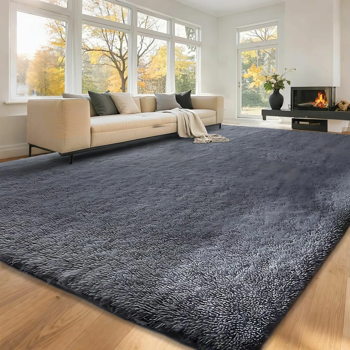 Living Room 160x230cm Large Rug Soft Fluffy - Image 1