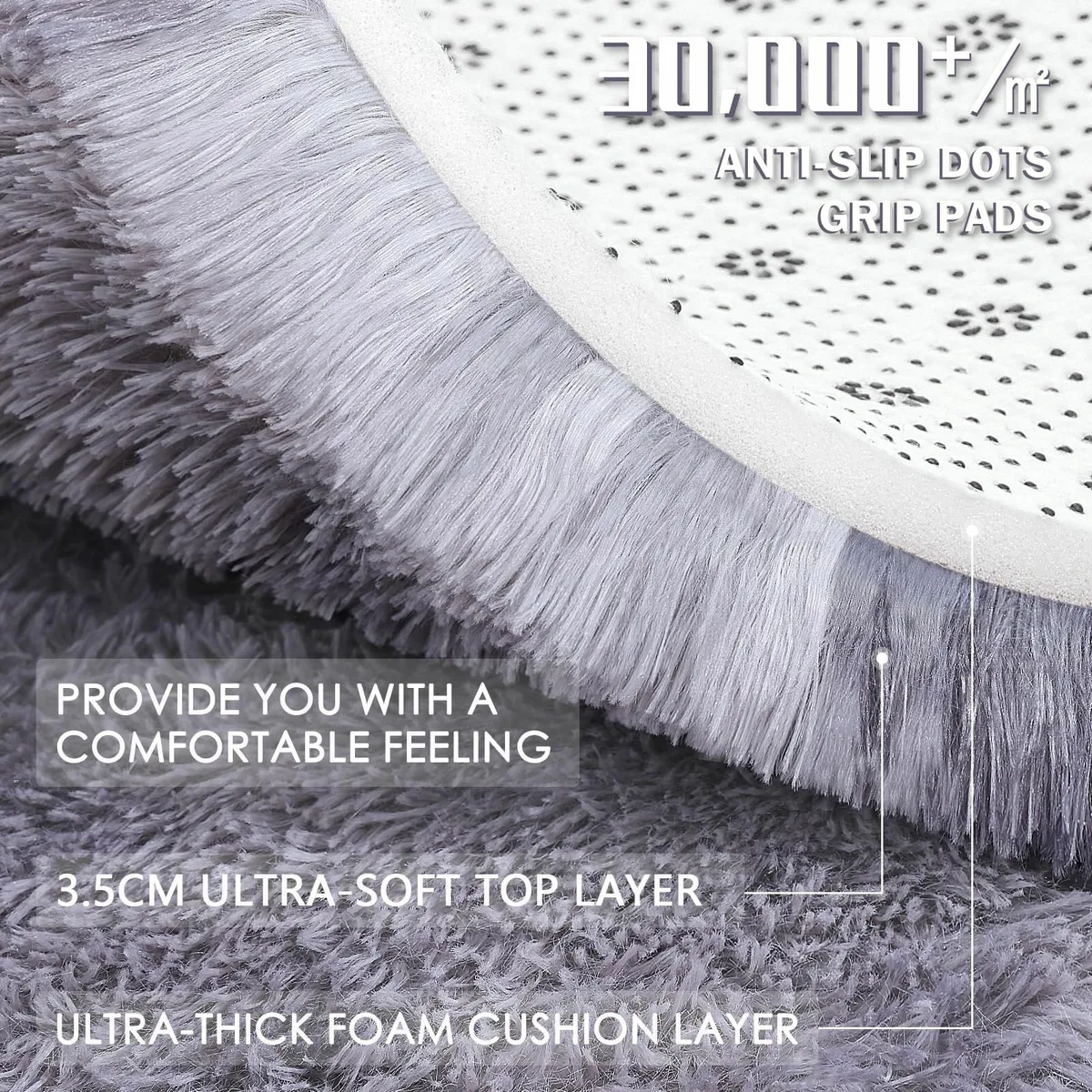 Living Room 160x220cm Rugs Bedroom Soft Fluffy - Image 4