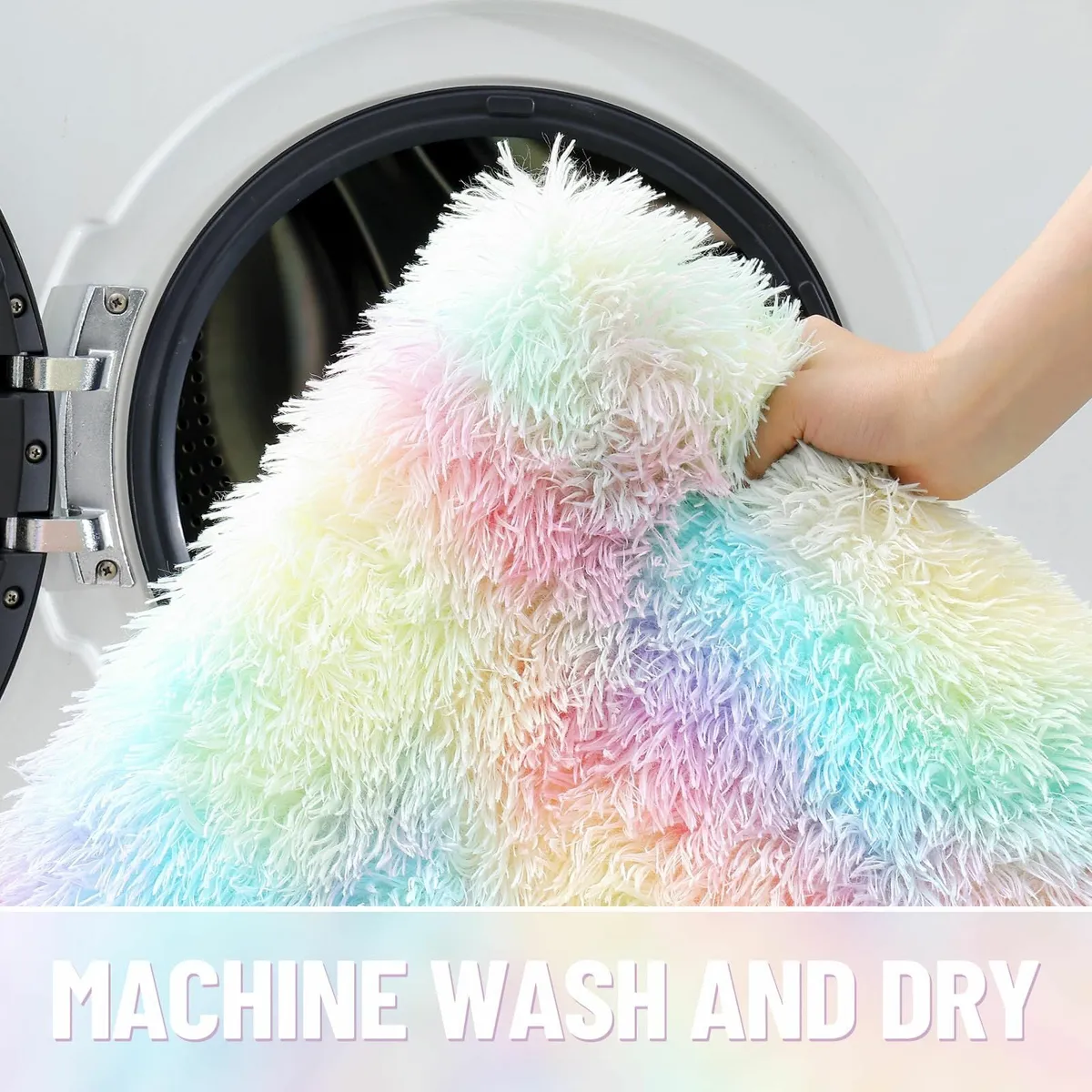 Living Room 120x120cm Round Rugs Soft Fluffy - Image 3