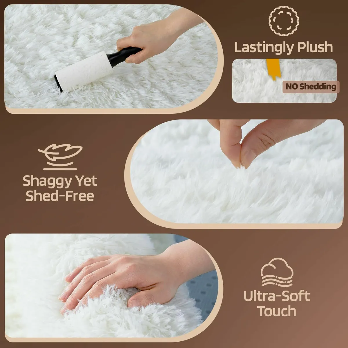 Living Room 160x230cm Soft Rugs Shaggy Carpets - Image 3