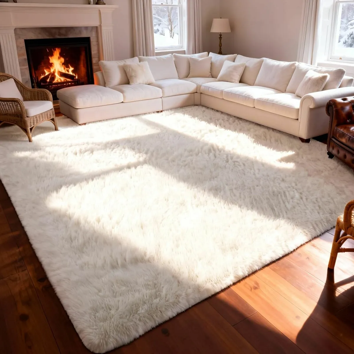 Living Room 200x300cm Rug Shaggy Carpets Office - Image 1