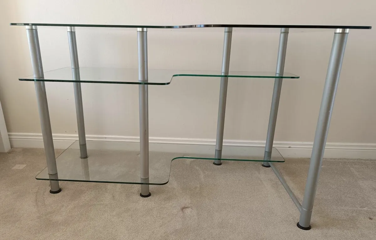 Glass computer desk - Image 4