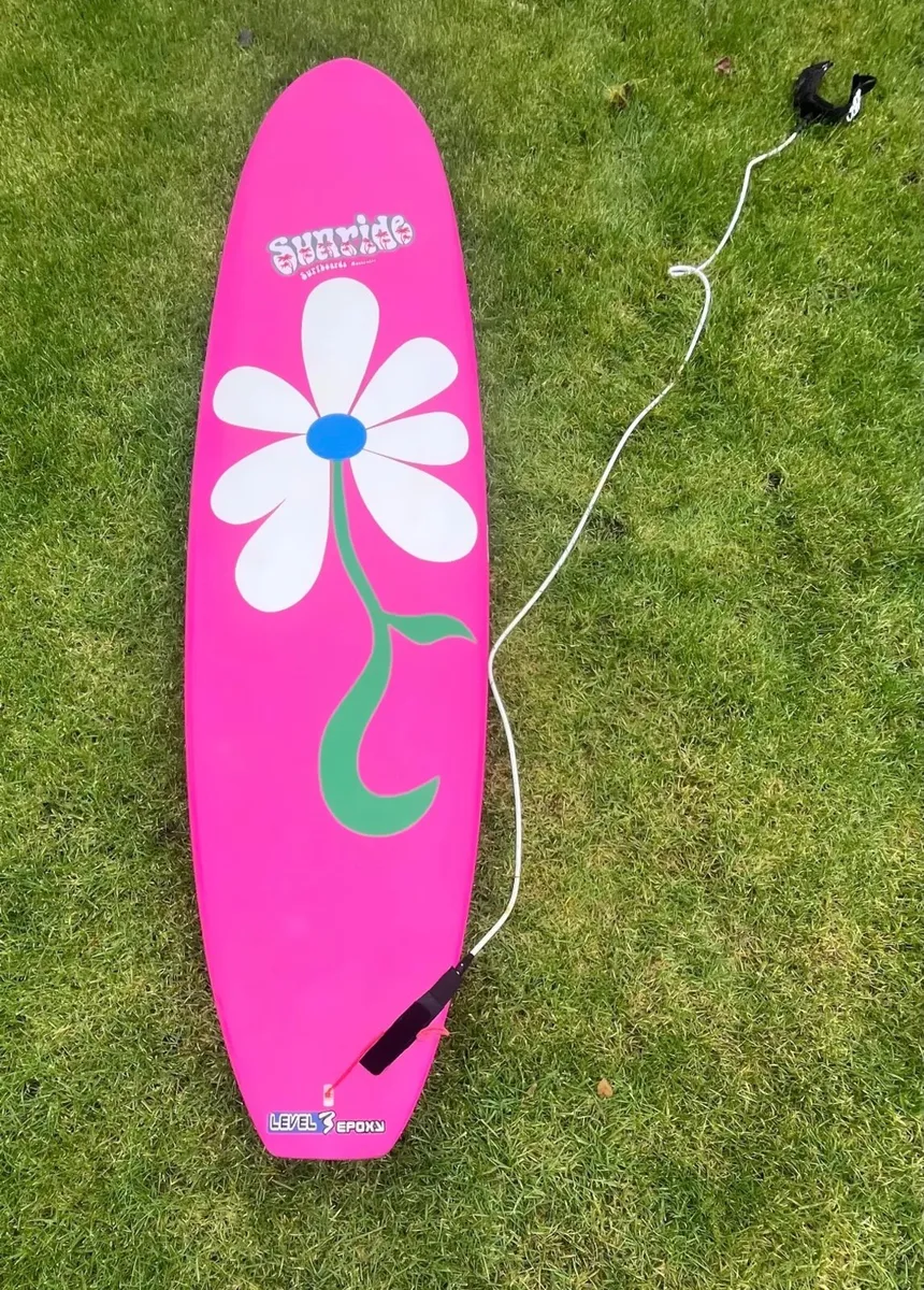Limited Edition Hot Pink Surf Board 7’6” - Image 2