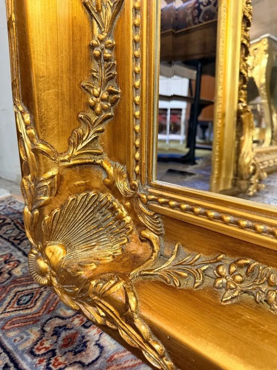 Large Gilt Double Frame Gilt Mirror - Image 2