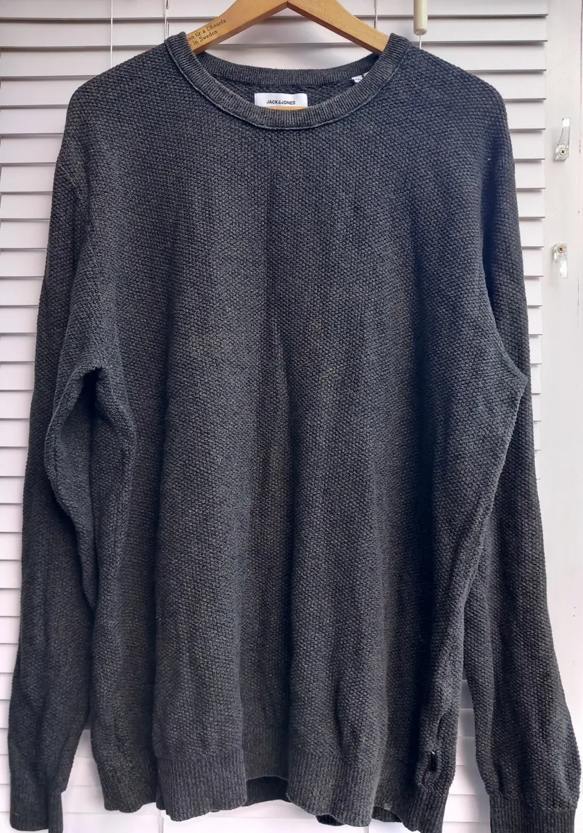 Mens Jack & Jones grey Jumper - Image 1