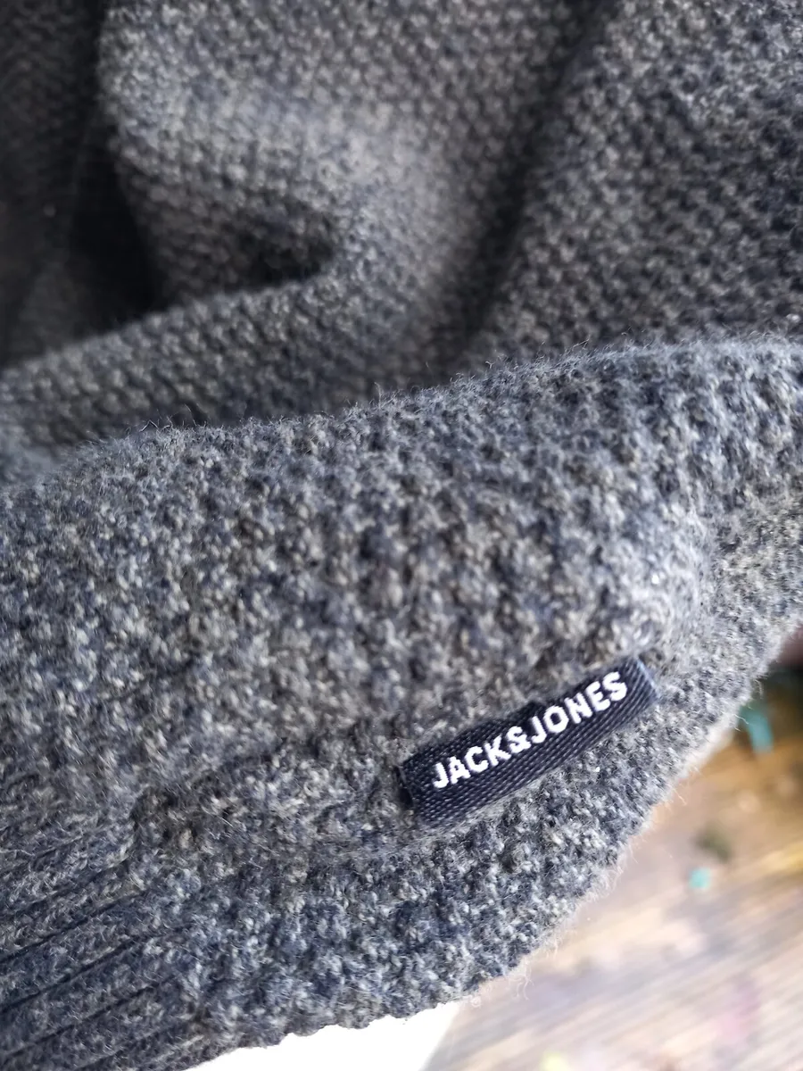 Mens Jack & Jones grey Jumper - Image 2