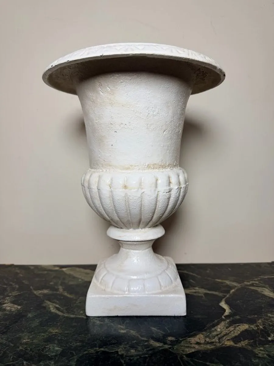 Neoclassical Design Cast Iron Urn - Image 1