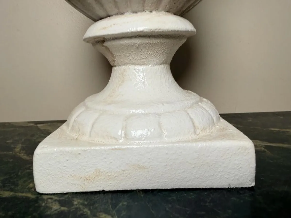 Neoclassical Design Cast Iron Urn - Image 2