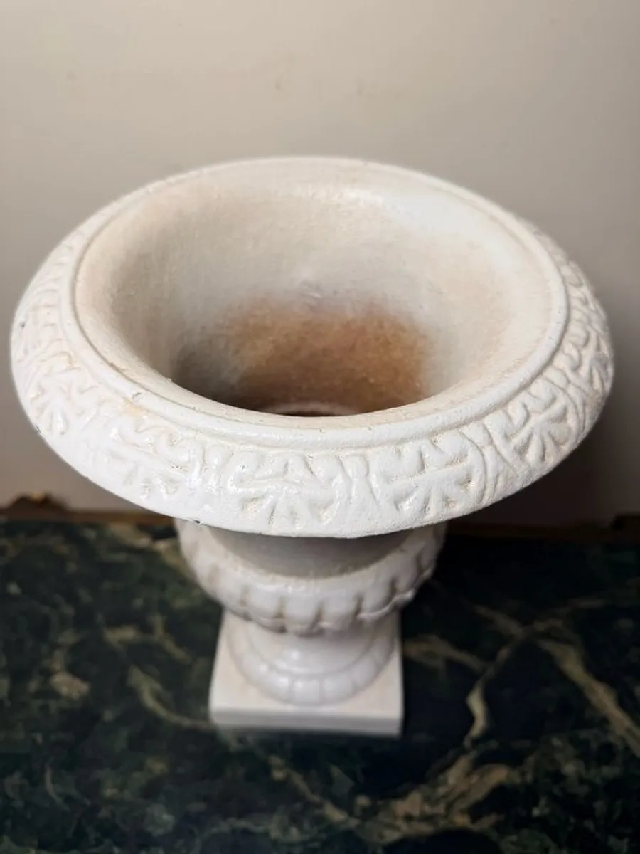 Neoclassical Design Cast Iron Urn - Image 3