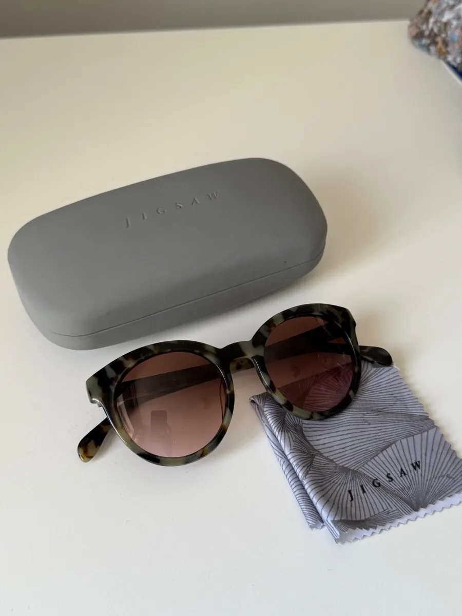 Jigsaw Tortoiseshell Round Sunglasses - Image 3