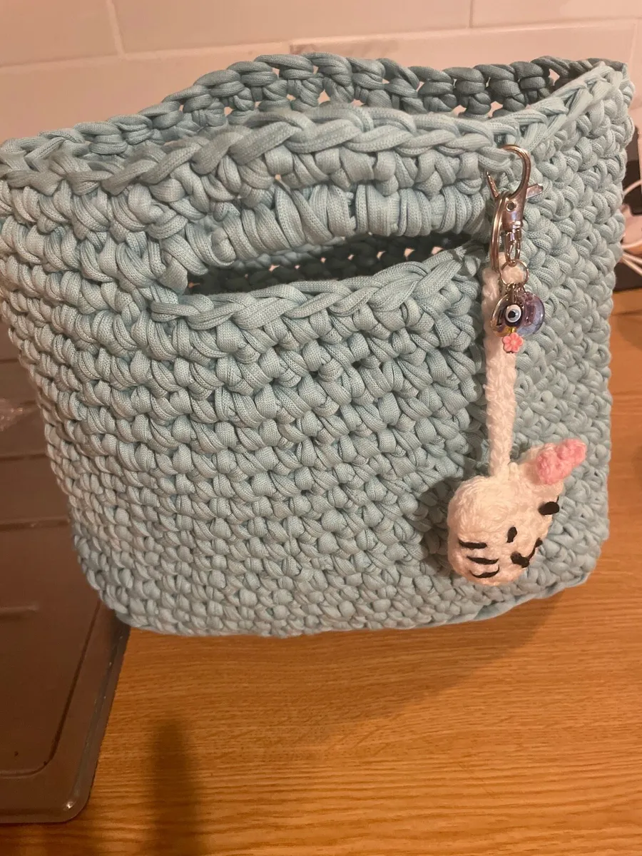Hand crochet pure cotton bag - Image 1