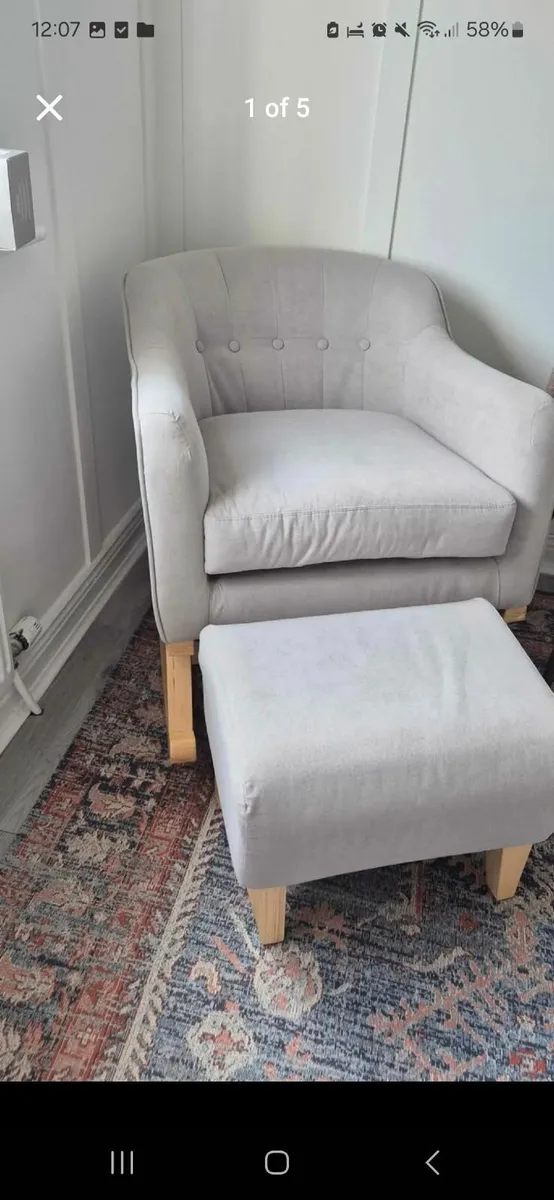 Rocking chair with Stool | Baby elegance Nursery - Image 3