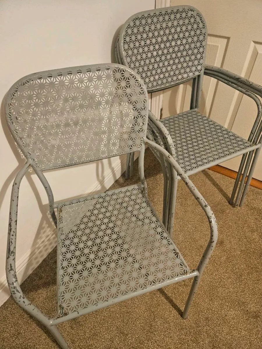 Outdoor metal chairs