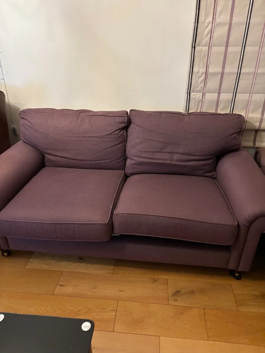 2 and 3 seater Lavender couch. Laura Ashley - Image 4
